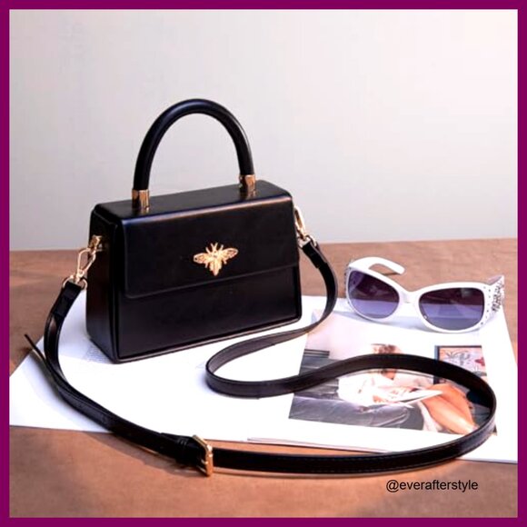 Mini Satchel Crossbody Bag Elegant Top Handle Purse Chic Versatile Accessory - Picture 2 of 7